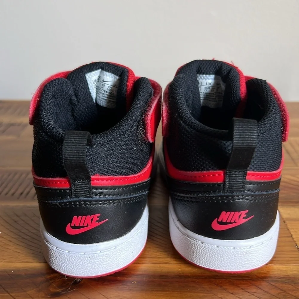 Nike Kids Court Borough Mid University Red & Black Shoes